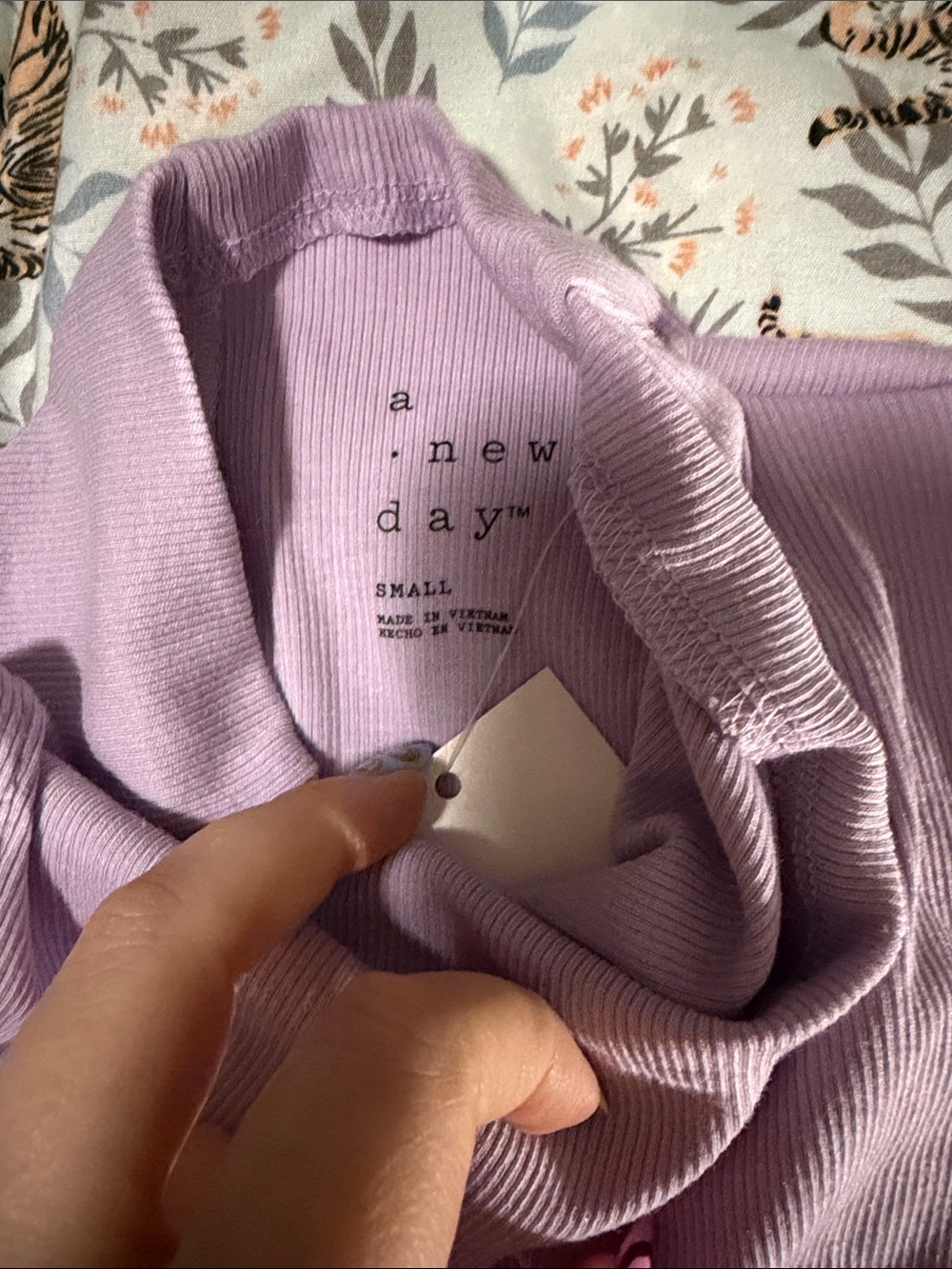 A New Day Sleeveless Ribbed Tank Top - Lavender - Small NWT - Picture 5 of 6